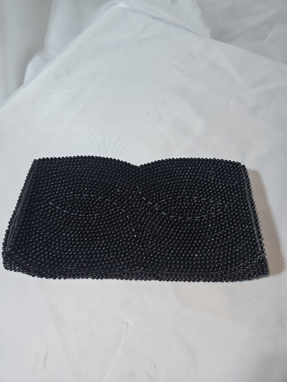 Black Beaded Clutch From The 60's